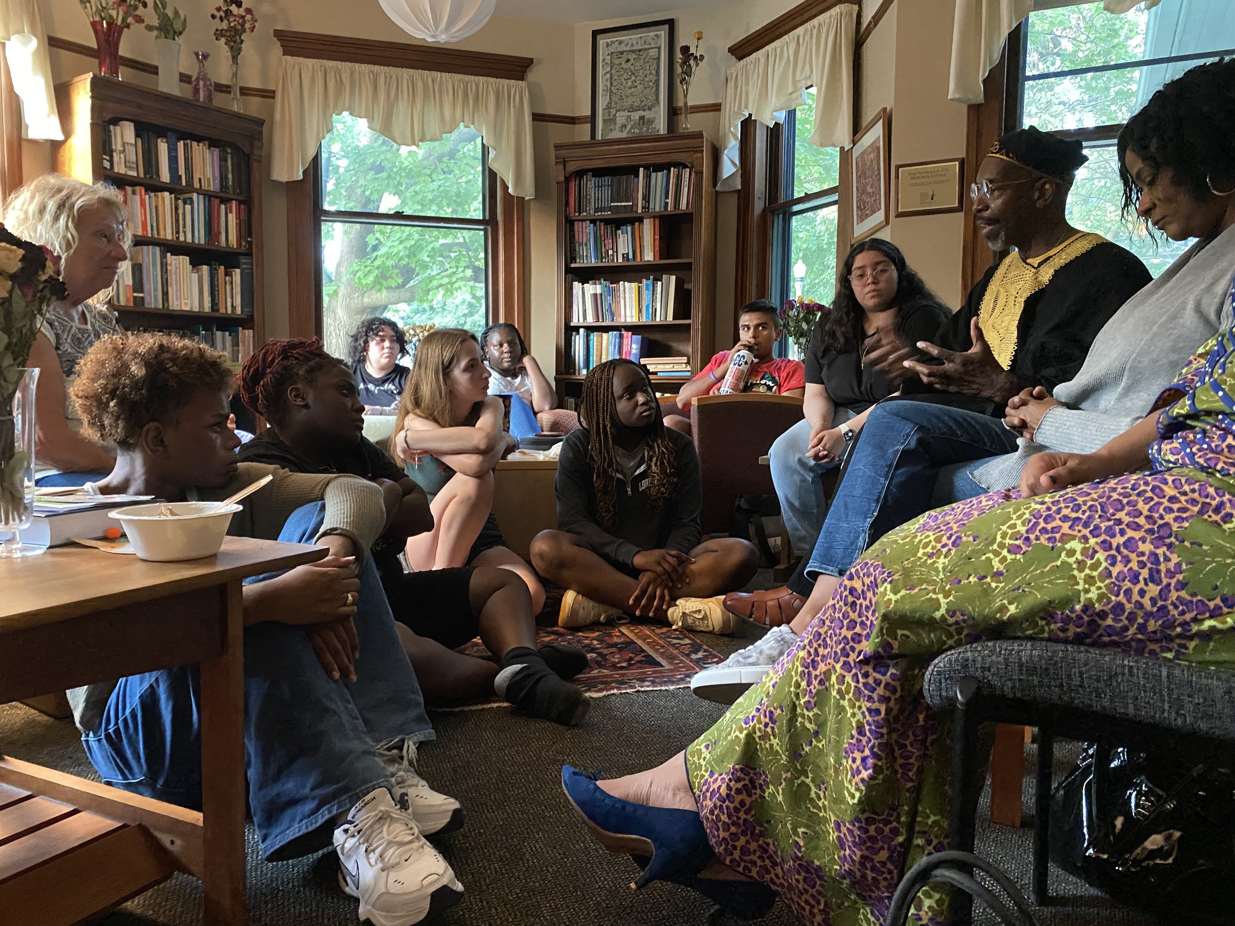 Students connecting ideas across Shimer's three core academic areas